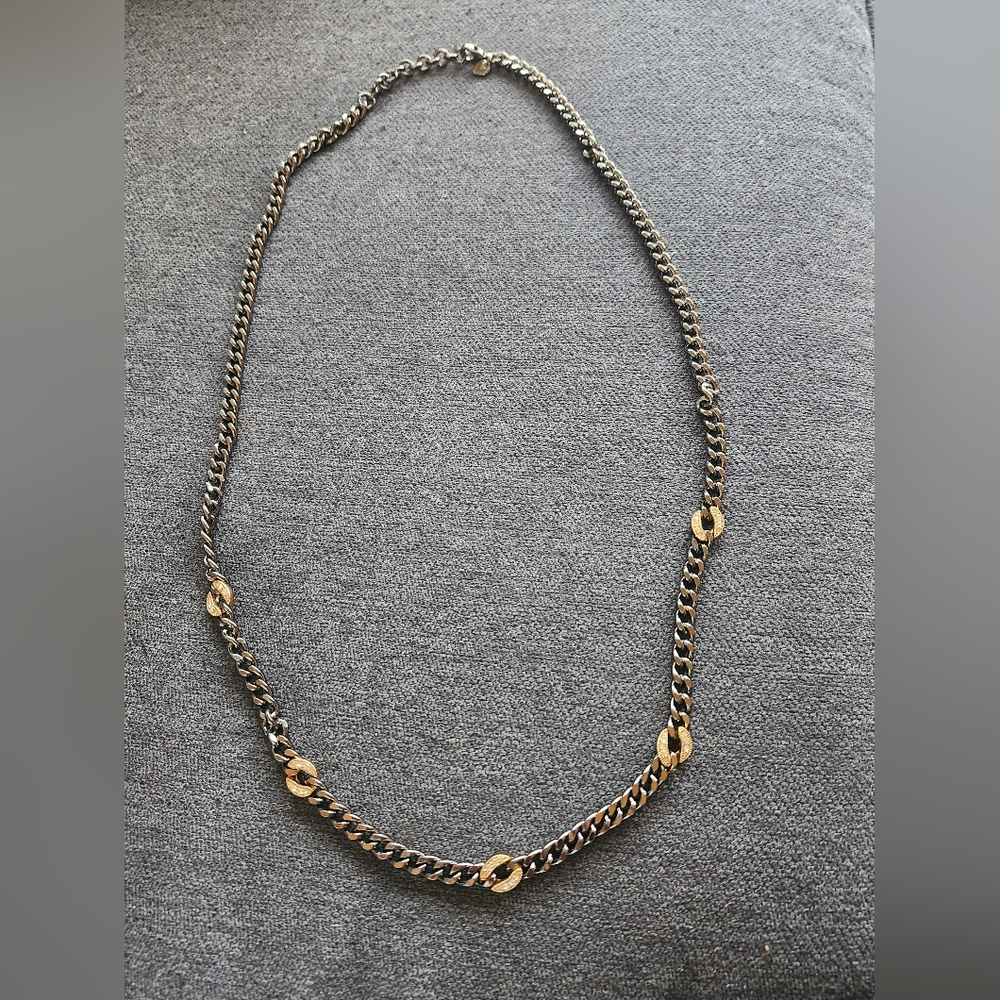 Stella And Dot Black And Gold Chain Necklace
